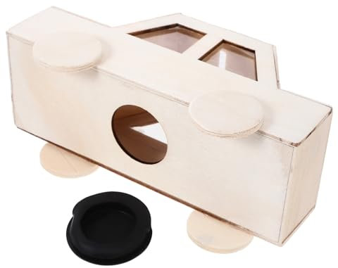 UPKOCH 3D Wooden Puzzle, DIY Truck Model Woodcraft for Students Unfinished Coin Bank Racing Car Woodcraft Kits Creative