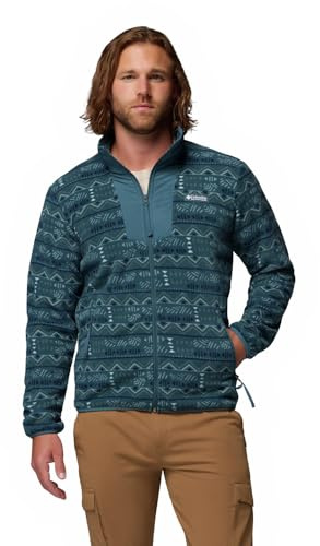 Columbia Herren Sequoia Grove Printed Full Zip Fleecejacke mit durchgehendem Reißverschluss (1er Pack)