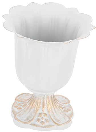 TOPBATHY Vintage Flowerpot Galvanized Vase for Front Door Balcony Decoration Metal Planter