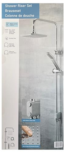 Duschbrause Überkopfbrause-Set, 150-cm-Brauseschlauch und Zubehör zur Montage