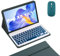 HLTOOP Funda con Teclado Español Ñ para Honor Pad X8 de 10,1 Pulgadas, Teclado Magnético Desmontable Retroiluminado De 7 Colores con Cubierta Protectora, Mouse Bluetooth,Verde