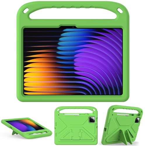 XunyLyee Hülle Kinder für Xiaomi Pad 8/ Pad 7 11,2 Zoll | Xiaomi Pad 8 Pro/ Pad 7 Pro Stoßfeste EVA Schutzhülle für Kinder, Grün
