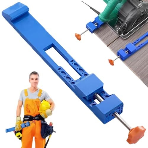 Iewroyt Circular Saw Guide, Adjustable Saw Guide for Circular, ABS Rail, Replacement Blue for Precision Cutting and Milling Task