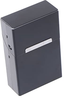 Ipetboom Automatische Flip Zigarettenbox Zigarettenetui Aufbewahrungshülle Zigarettenschutzhülle Schwarz