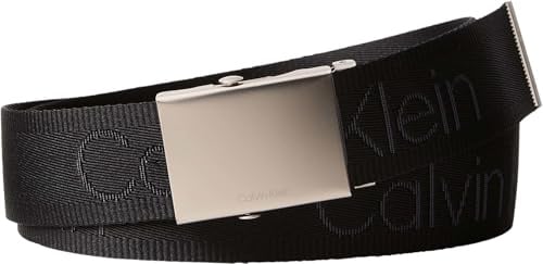 Calvin Klein Herren Logo Webbing Plaque 38mm Fixed Lv04d7075g Gürtel