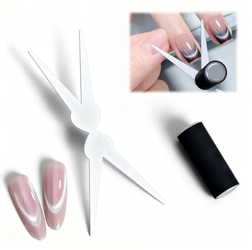 PYEUIFT Cat Eye Magnet, 2 Stück, Magnetstift, Magnet Nail Art, Nagel Magnet, Nagellack Magnetisch, Für Nail Art DIY Nagel Design