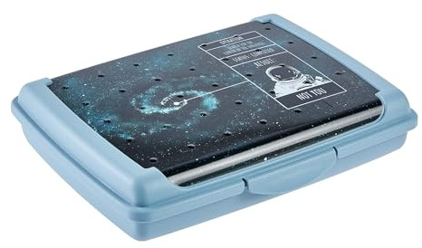 keeeper carla Essensbox, Mini, 0,5 l, Space Cosmos, Nordic Blue | Praktischer und sicherer Clipverschluss, Mühelos mit nur einem Klick öffnen, Zuverlässig verschließen, Lebensmittelecht