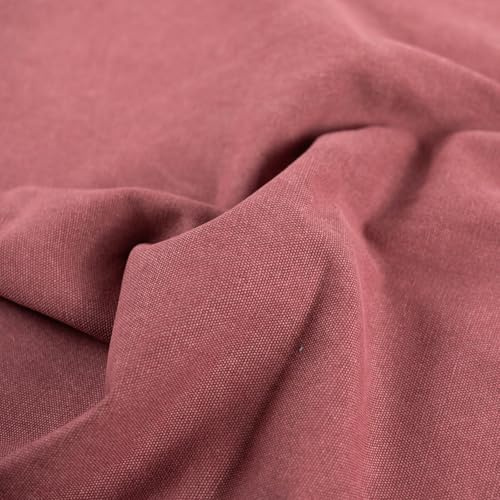 Canvas schwer beschichtet - wasserabweisender Stoff Meterware - resistenter Baumwollstoff Mischgewebe Wachstuch, Taschenstoff *Ab 50 cm, Farbe: 190 steinrot