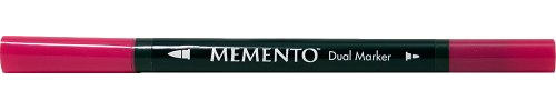 Tsukineko Memento Dual Tip Art Markers Pink, Rose Bud, Vibrant Colouring Pen for Artists, Archival, Water-resistant, for Stamping, Calligraphy, Water Colouring, Embossing, and Mixed Media