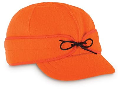 Stormy Kromer Original Kromer Cap, Wintermütze für Damen und Herren, Baseballmütze mit Ohrenklappen, Blaze orange, 63 EU