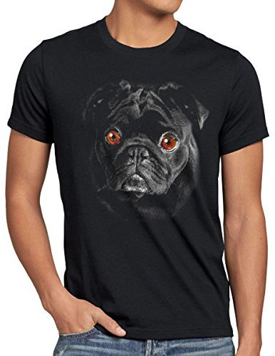style3 Bronx T-Shirt Herren Hundegesicht Mops Hund, Größe:XXXL