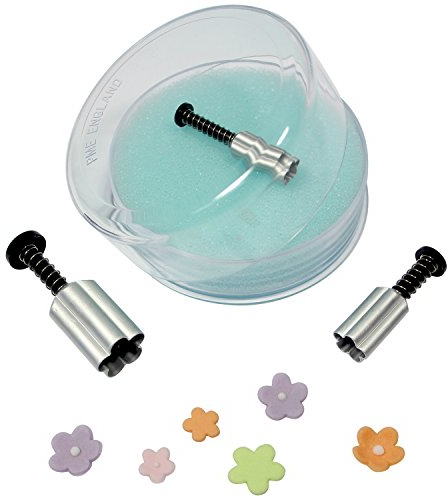PME FB140 Lot de 3 Emporte Pièces à Poussoir, Plastique, Blanc, 1.3 x 1.3 x 4.5 cmFB140