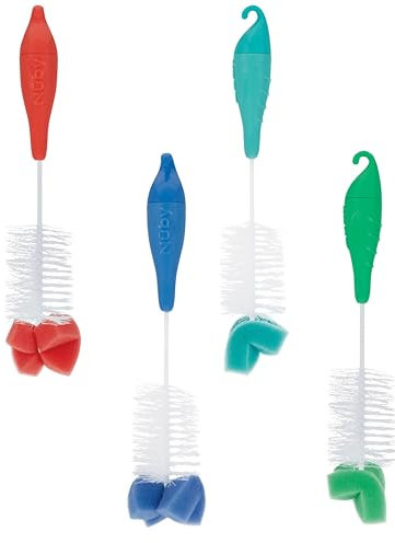 Nuby Bottle Brush, Nylon, Colors Vary-2 Pack, 2 Count (Pack of 1)