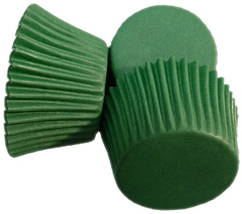 Scrumptious! 24PC Cupcake Cases - Holly Green - 65GSM 51mm x 38mm Greaseproof Paper Baking Cases - Great for Christmas Birthday and Anniversary Party Muffins Cakes and Bakes