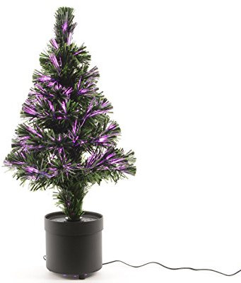 Tannenbäumchen aus Kunststoff im Topf mit bunten LED's Weihnachten 90 cm