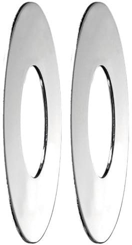 Delabie - Rosace chromée Plate pour Cache éclats 34x65 (la Paire) - DELRO2920342P