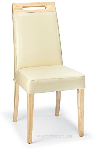 MODENA Esszimmerstuhl Leder creme & Eiche