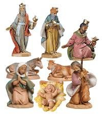 Figuras de Belén de Navidad 8 unidades 6,5 cm Fontanini Made in Italy