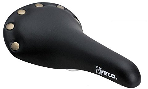 Velo Fahrradsattel Prox VL-1221 im Retro-Stil, für Fahrräder mit starrem Gang, Eingangräder, Rennräder, Citybikes, PROX VL-1221, Schwarz