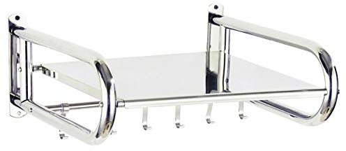 Meuble Micro Onde, Support Mural Micro Onde, Couche Unique en Acier Inoxydable Micro-Ondes D'étagèRe, Supports Muraux Grille Four Pour Cuisine,L55xW37cm