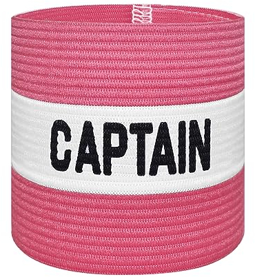 VerteLife Kapitänsband Spielführerbinde für Fußball und Rugby, Gummielastische Armbinde Kapitän Armbinde, Captains Armband für Erwachsene - Rosa