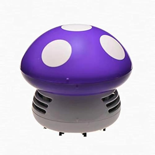 Aliotech Mini aspirateur de table mignon en forme de champignon portable pour coin de bureau (violet)