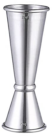 ANCLLO - Jigger a Doppia Punta, in Acciaio Inox, 304, in Acciaio Inox 30 ml, 60 ml, per Barman, per Bar, casa, Barista, Feste, Vino, Bevande (Argento)
