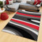 TAPISO Maya Teppich Kurzflor Modern Streifen Gestreift Design Grau Schwarz Weiß Rot Wohnzimmer Schlafzimmer Büro ÖKOTEX 140 x 200 cm