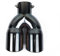 Auto Auspuffspitze,Asudaro Auto Auspuffendrohr 63mm Edelstahl Auto Endrohr Doppelauspuffrohr Hintere Auspuffblende Auspuff Schalldämpfer Endrohr Heck Schalldämpfer Spitze Sound Auspuff Endrohr,Schwarz