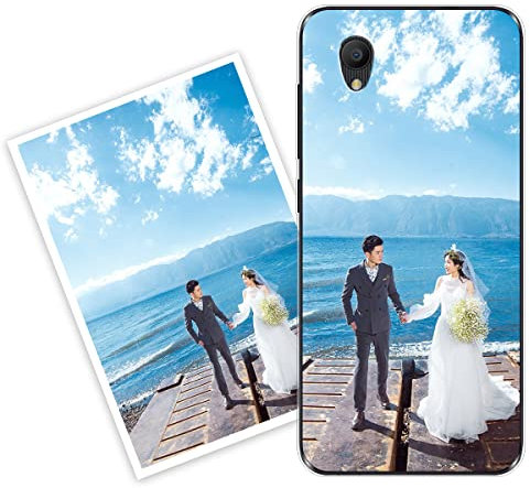 Sunrive Funda Personalizada Compatible con ALCATEL 1 2019, Silicona Flexible Transparente Carcasa Personalizable para tu móvil con Foto Imagen Frase o Texto