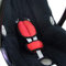 BAMBINIWELT Gurtpolster Set universal für Babyschale Autositz kompatibel z.B. mit Maxi Cosi Cybex (rot)