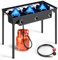 Outvita 3 Brenner Propan Gaskocher für Outdoor-Kochen, 225.000 BTU Campingkocher mit abnehmbaren Beinen, Temperaturregelknöpfe für Hinterhofkochen, Grillen, Backen und Braten