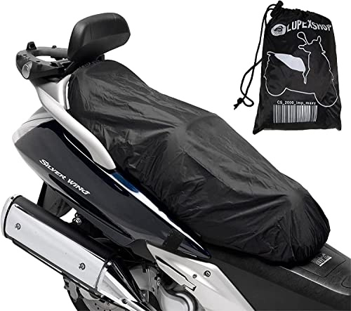 Rebeca Shop Universeller Sattelbezug mit Tasche, Moped Zubehör, Roller Sitzbank Bezug | Sattelbezug für Motorroller | Erhältlich in verschiedenen Größen M - L - XL - Maxi (L (86 x 48 cm))