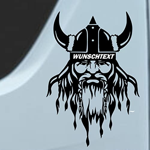 myrockshirt Wikinger mit Wunschtext LKW Marke Skandinavien 30x18 cm Wikingerkopf Krieger Aufkleber Autoaufkleber Sticker Decal Tuning
