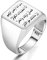 mysilverworld Herren-Ring aus 925er Sterlingsilber, Al-Kawthar Sura, geschriebener islamischer Herrenring (8,5), Metall, Silber, Kein Edelstein