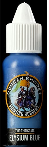 Duncan Rhodes Painting Academy Two Thin Coats Hobby Paints 15ml (Elysium Blue)