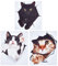 GORGECRAFT 3 Blatt 3D-Katzen-Aufkleber Wandaufkleber Katzen Selbstklebend Cartoon-Tiere Emoticons Wandtattoo Abnehmbar Vinyl Katzen Tapete Wandbilder Kunstaufkleber Für Wand Auto Dekoration