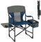 COSTWAY Silla Plegable de Director, Bolsa Nevera, Bolsa de Almacenamiento y Correa Portátil, Capacidad de 180 kg, Camping, Senderismo, Pesca, Picnic (Azul)