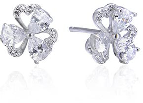 Ohrstecker Sterling Silber, Ohrringe Blüten Blumen Silber Ohrringe für Damen