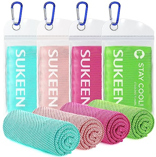 Sueken Kühlendes Handtuch (101,6 x 30,5 cm), weiches, atmungsaktives Mikrofaser-Handtuch für Yoga, Sport, Laufen, Fitnessstudio, Camping und mehr
