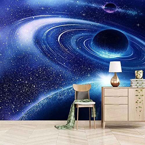 Wandbild Tapete, 3D Sternenhimmel Des Blauen Universums Selbstklebende Tapete Zum Abziehen Und Aufkleben Für Wohnzimmer, Schlafzimmer, Tv-Hintergrund, Büro, Restaurant, 140 (Breite) x 70 (Höhe) cm