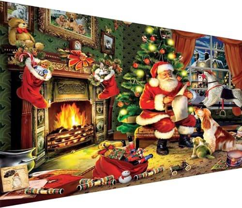 KQMGJYB Diamond Painting, 5D Diamant Painting Weihnachten Bilder,DIY Crystal Strass Stickerei Painting Voller Stickerei Malerei für Home Wanddekoration 70 * 40cm