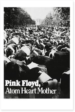 Spreadshirt Pink Floyd Atom Heart Mother Poster 40x60 cm, One size, Weiß