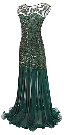 Robe Flapper Charleston Vintage Robe de Bal Robe de soirée Robe de Cocktail Paillettes pour Femme Le Magnifique années 20 Gatsby 1920