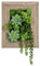 Oairse Fake Plants Succulents 3D Artificial Wall Hanging Plants Indoor Faux Succulent Arrangement in Wooden Planter for Home Farmhouse Kitchen Console Table Wall Decoration