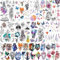31 Blatt Aquarell Temporäre Tattoos Damen Frauen Mädchen Klebetattoos Erwachsene, Bunt Lavendel Blume Fake Tattoo Aufkleber Haut, Elefant Tiger Löwe Katze Schmetterling Rose Fuchs Tatoos Vögel