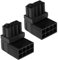 The Lord of the Tools Pack of 2 8 Pin Power Supply 90 Degree GPU VGA PCIe Connector for Desktop Computer Graphics Card Right Angle Adapter Black (Down Angled)