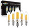 BRIMAX 5 Stück E14 Kerzen LED Birne Warmweiss 2700K 4W=40W Leuchtmittel E14 C35 Led Lampe 380lm AC230V Klar Glass Led Ersatzbirnen E14 für Kronleuchter Tischlampen Wandlampen nicht dimmbar