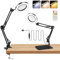 Loupe avec LumièRe Et Support, 10x Loupe Eclairante, Lampe Loupe sur Pied, Luminosité RéGlable pour Lecture, RéParation, Bijoutier