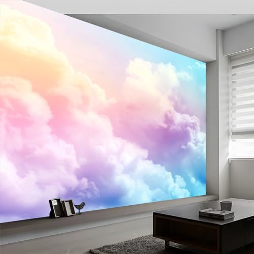 Papier Peint Couleur Panoramique 3D Dégradé De Nuage De Rêve Papier Peint Murale, Salon Chambre à Coucher Maison Décoration Intérieure 350 x 256 cm (WxH) Papier Peint Murals